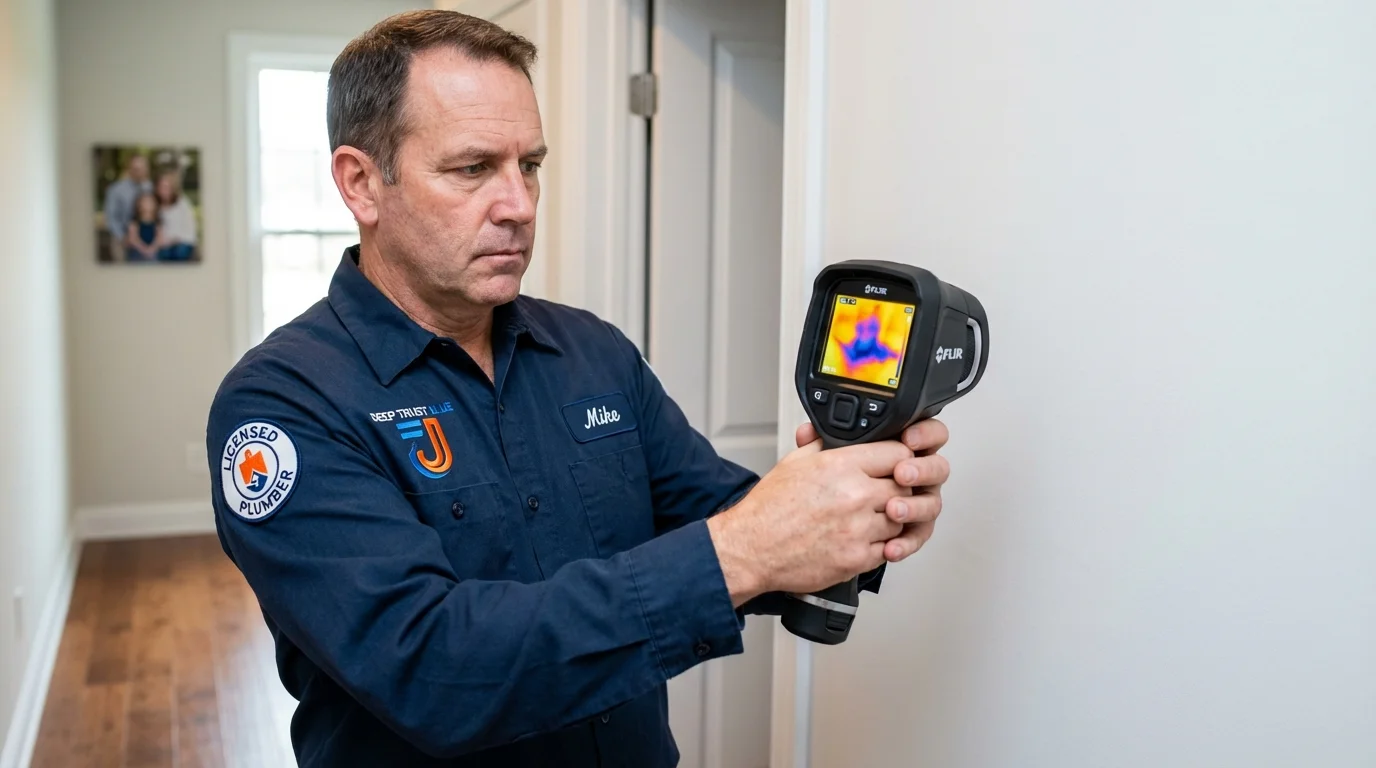 Thermal imaging leak detection by Johns Plumbing LLC in North Judson